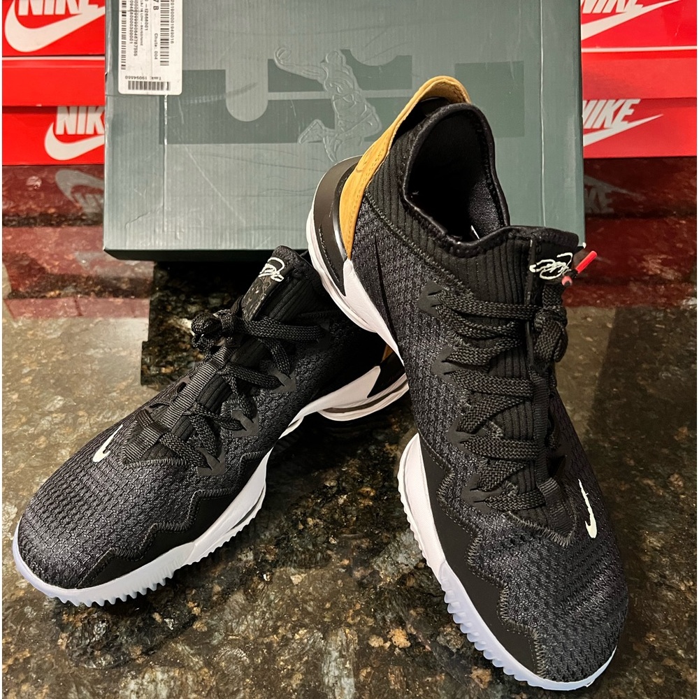 Nike Lebron James 16 Low “Soundtrack” Black Gold Pink Red C12668-001 (Men’s 11)